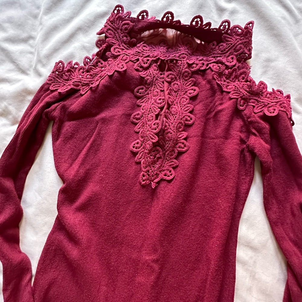 Burgundy dress